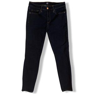 GAP True Skinny Dark Wash High Rise Stretch Jeans